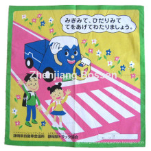 Custom Made Cartoon Printed Chlidren′s Cotton Big Handkerchief